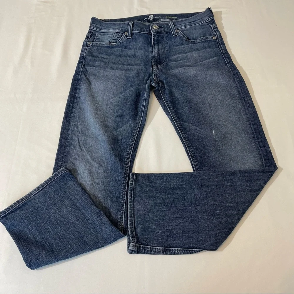 7 FOR ALL MANKIND SLIMMY WOMENS JEANS SIZE  32, VERY GOOD PREOWNED CONDI…